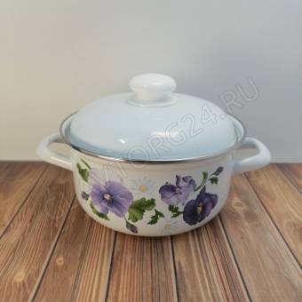 Кастрюля эмалир. сот. 2,0л Анютины глазки С-1510АП2/4