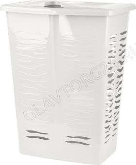 Корзина для белья Keeplex Regular с откидной крышкой 42л 39,8х29,9х53,7см белое облако