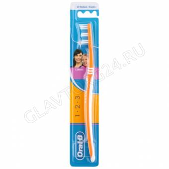 ORAL-B Зубная щетка 1 2 3 классик средняя 40/96шт 