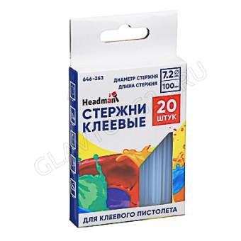 Стержни клеевые 20шт, 7,2x100мм