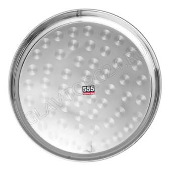 Поднос круглый 40см, нерж. сталь 555 арт. 833-028