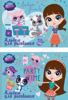 Альбом д/рисования-спираль 20л "Littlest Pet Shop" /твин УФ/