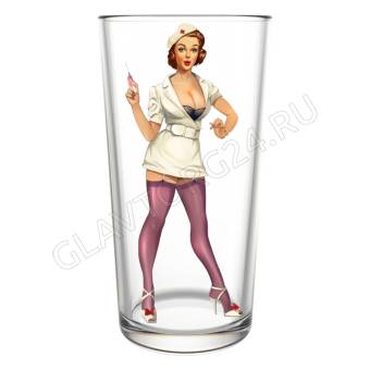 Набор стаканов 300мл выс. Pin-up girls 6шт. арт. 148-Д