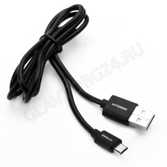 Кабель USB штекер-MicroUSB штекер ERGOLUX ELX-CDC01P-C02 ПРОМО 1м силиконовый 2А черный