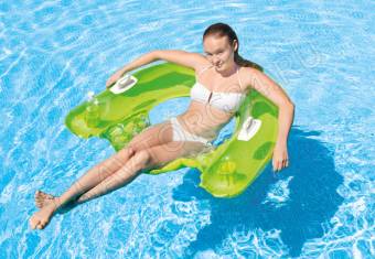 INTEX матрас сиди - плыви ,152х99см, 2 цвета 58859