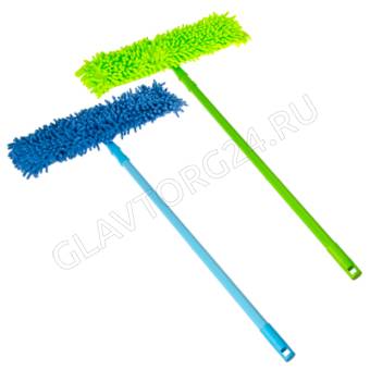 Швабра с насадкой из микрофибры букли, ручка телескоп.120см нерж сталь NP-7212 арт. 444-269