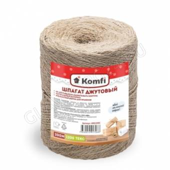 Шпагат джутовый 2ммх200м 1200  Текс  Komfi HRD200С/60шт