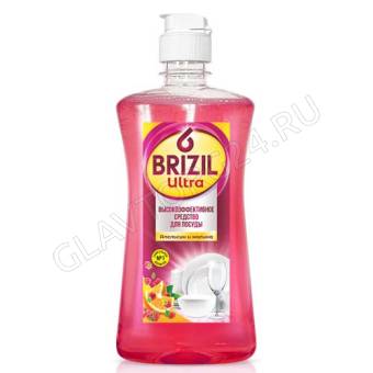 BRIZIL ULTRA средство д/посуды (гель) 500мл с флиптопом Апельсин Малина/25 