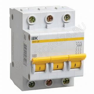 Автоматический выключатель мод. 3п С 32А ВА 47-29 4,5кА ИЭК/48