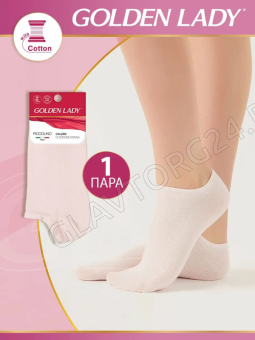 Носки женские супер-укороченные х/б GLD PICCOLINO  р-р 39-41(25-27) розовый