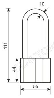 Замок АЛЛЮР ВС2-27-01C  навесной 10мм