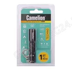 Фонарик Camelion LED51532 (черный, LED XPE, ZOOM, 3 реж 1XLR03, алюм., откр. блистер)