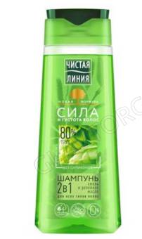 Чистая линия шампунь 250мл Хмель 2в1/12шт