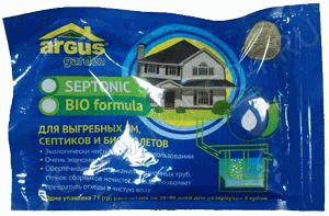 ARGUS GARDEN средство для выгребных ям , септиков, дачных туалетов, 75 гр/35
