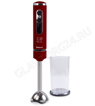 Блендерный набор SAKURA SA-6239MRC 600Вт (насадка д/смеш,мерный стакан) красный