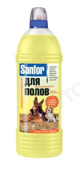 SANFOR УЛЬТРА БЛЕСК  Средство для мытья полов, Забота о домашних питомцах 1000мл/9 вывод