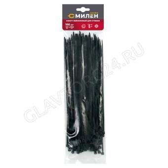 CLM2520B Нейлоновые хомуты для стяжки Милен, чёрные, 2,5*200 мм, 100 шт/100