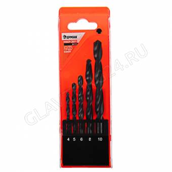 Набор сверл ЕРМАК по металлу, серия MASTER (4, 5, 6, 8, 10 мм)