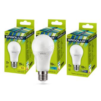 Лампа светод. Ergolux LED-A60-17W-E27-4K (ЛОН 17Вт E27 4500K 172-265В) NEW