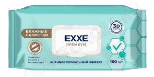 ЕХХЕ Влажные салфетки с антибактериальным эффектом (премиум), 100 шт/9