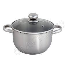 Кастрюля 4,0л с ТРС (220мм) матовая, стекл. крышка, объемные ручки 1с857