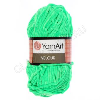Пряжа "Velour" 100% микрополиэстер 170м/100г (861 яр. зеленый) 3345087