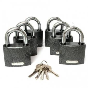 Замок висячий Apecs PD-01-63 (6Locks+5Keys)