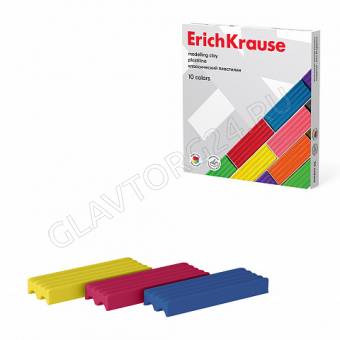 Пластилин 10цв 160г ErichKrause Basic 50640 4716442