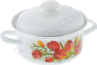 Кастрюля эмалир. сот. 2,0л Ласковый май С-1510АП2/4 (4)