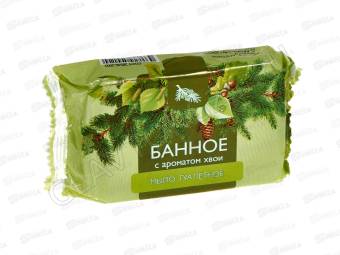 Мыло туалетное 100гр Банное Хвоя в обертке /68