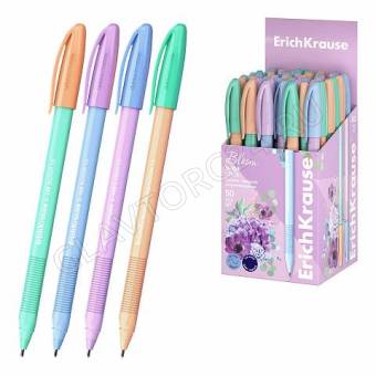 Ручка шар U-108 Stick Pastel Bloom1.0мм  синяя форма корпуса треугольная ErichKrause