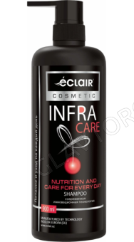 ЕCLAIR Шампунь для волос "INFRA CARE" питание и уход на каждый день 900 мл/8шт/уп ПОСЛЕДНЯЯ ЦЕНА!