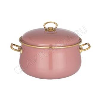 КАСТРЮЛЯ ЭМАЛИР. 3,7Л AGNESS С КР. DELUXE 20X13СМ ИНДУК. ЦВЕТ: ФРАНЦ.РОЗА/6 арт. 951-117
