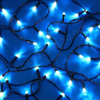 СНОУ БУМ Гирлянда эл. вьюн катушка 50м, 500LED, белый, 8 режимов, ПВХ черный, 220В 384-249