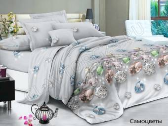 КПБ 2сп FELICITA Микросатин Самоцветы Под175*215+Пр180*215+2Нав(70*70)