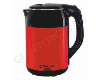 Чайник электрический SAKURA SA-2168BR 1,8л 1,8кВт нерж.сталь,пластик красно-черный