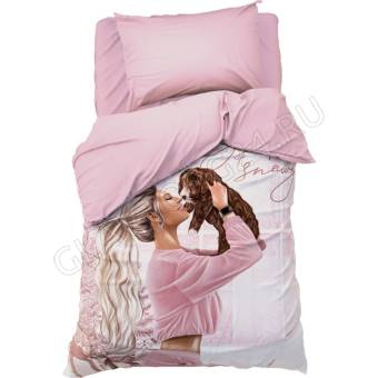 КПБ 1,5сп Этель Бязь Beautiful puppy Под143*215+Пр150*214+Нав(50*70)