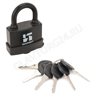 Замок навесной АЛЛЮР ВС1Ч- 376П всепогодный 6 кл. d10мм (24,6)
