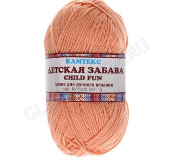 Пряжа "Детская забава" 20% микрофибра, 80% акрил 140м/50гр (037 персик)   4787902