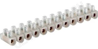 Зажим конт.винтовой Volsten V02-9W-PЕ-030 (PЕ 30A белый)