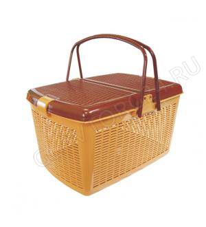 Корзина для пикника(450х300х240)(беж.корич)(уп.5) М1539