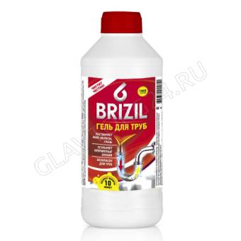 BRIZIL Гель д/прочистки труб 1л д/кухни и ванной