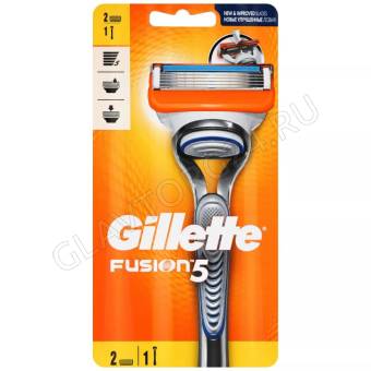 Gillette Fusion Станок мужской с 2 кассетами 
