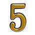 картинка Цифра "5" дверная металл. самокл. золото/67295 от компании ГлавТорг Красноярск
