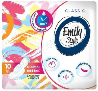 Emily Style CLASSIС прокладки критика NORMAL 10шт УЛЬТРАТОНКИЕ /24