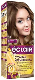 ECLAIR w9 Стойкая крем-краска д/волос № 5.3 золотистый орех