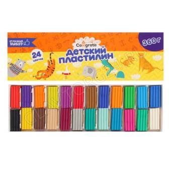 Пластилин Calligrata, 24 цвета, 360 г   5301683