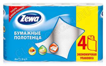 Полотенца бумажные Zewa 2-х сл. 4 рул /4