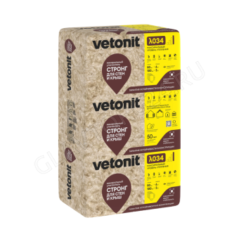 Изовер Vetonit плита Стронг для Стен и Крыш 1000х610х50мм (10шт) (6,1м2=0,305м3)
