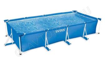 INTEX Бассейн каркасный Rectangular Frame 450x220х84см 7127л 28273